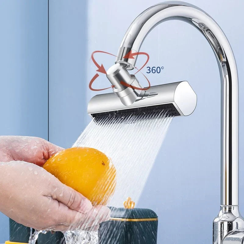 Silver swivel faucet extender, view 4
