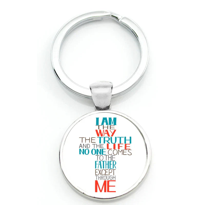 Keychain With Printed Bible Quote