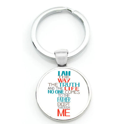 Keychain With Printed Bible Quote