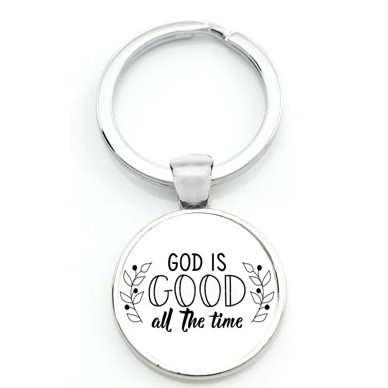 Keychain With Printed Bible Quote