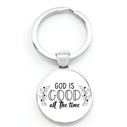 Keychain With Printed Bible Quote