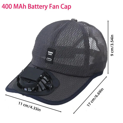 Solar Powered Fan cap