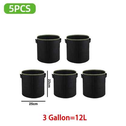 5Pcs Grow Bags Gardening Fabric