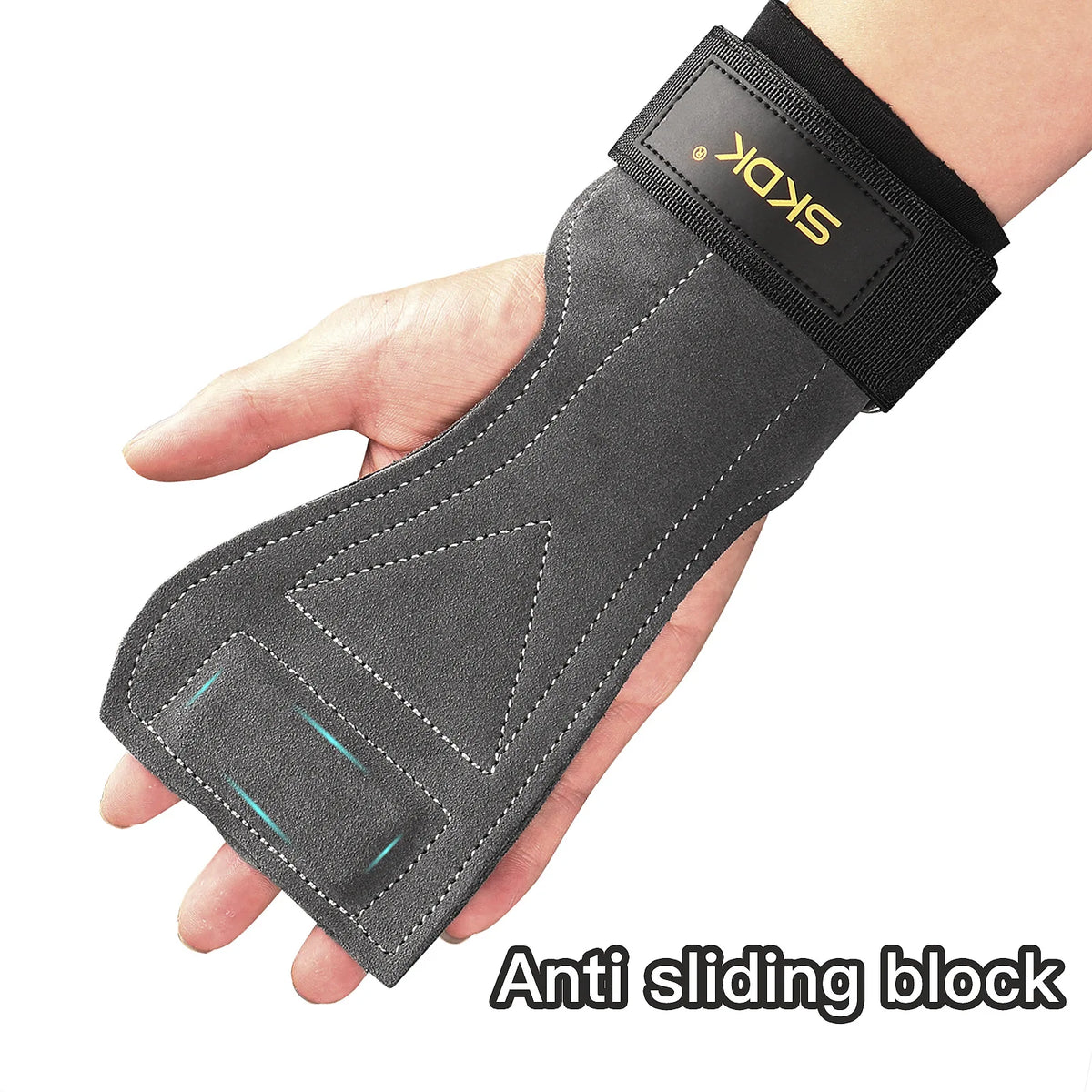 Leather weightlifting wrist straps, view 7