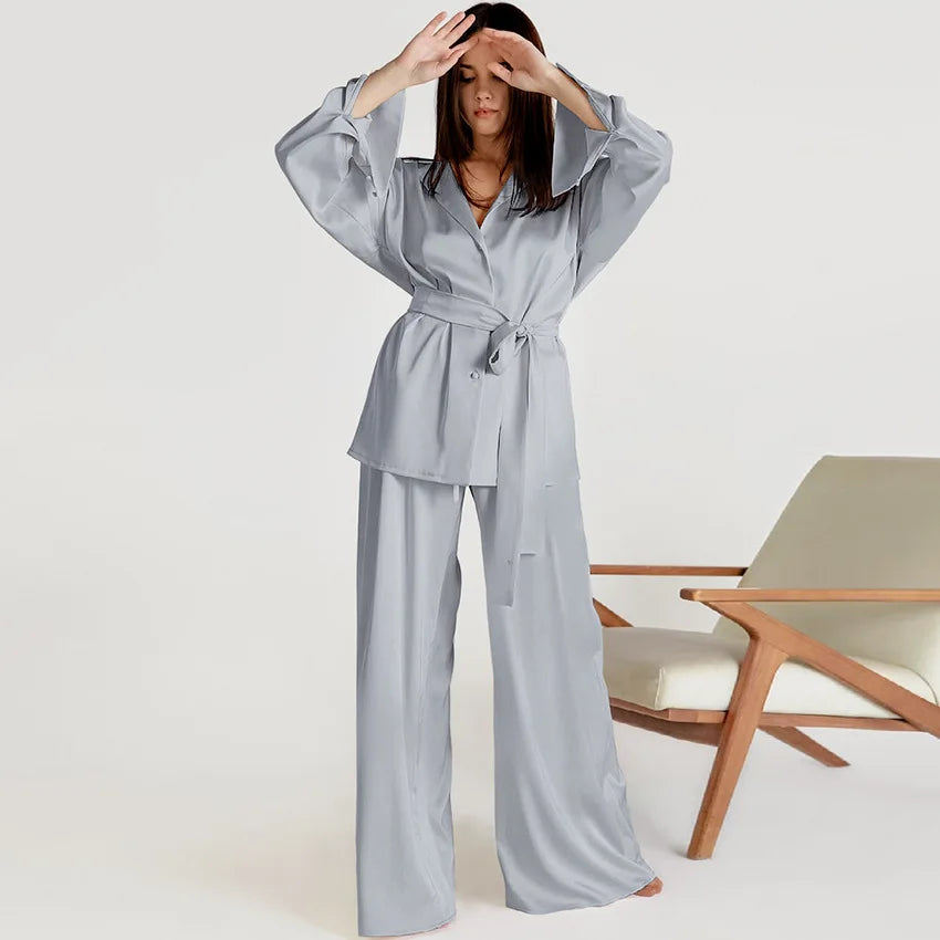 Silk-like Sleepwear Set