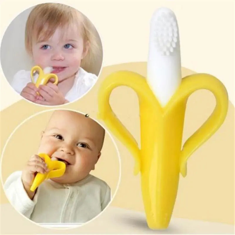 Baby Silicone Training Toothbrush Teething Ring