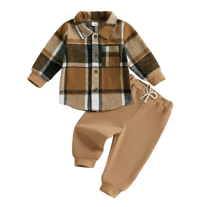 Baby Boy 2 Piece Plaid Set