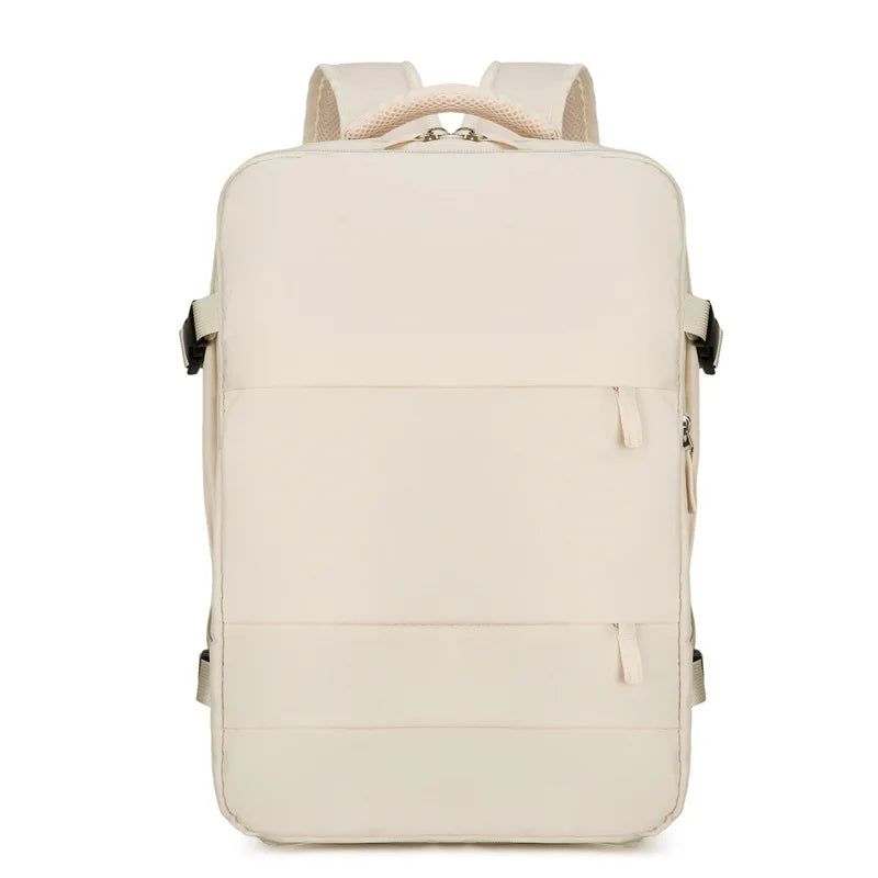 Hand luggage backpack in beige