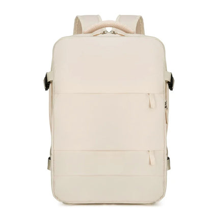 Hand luggage backpack in beige