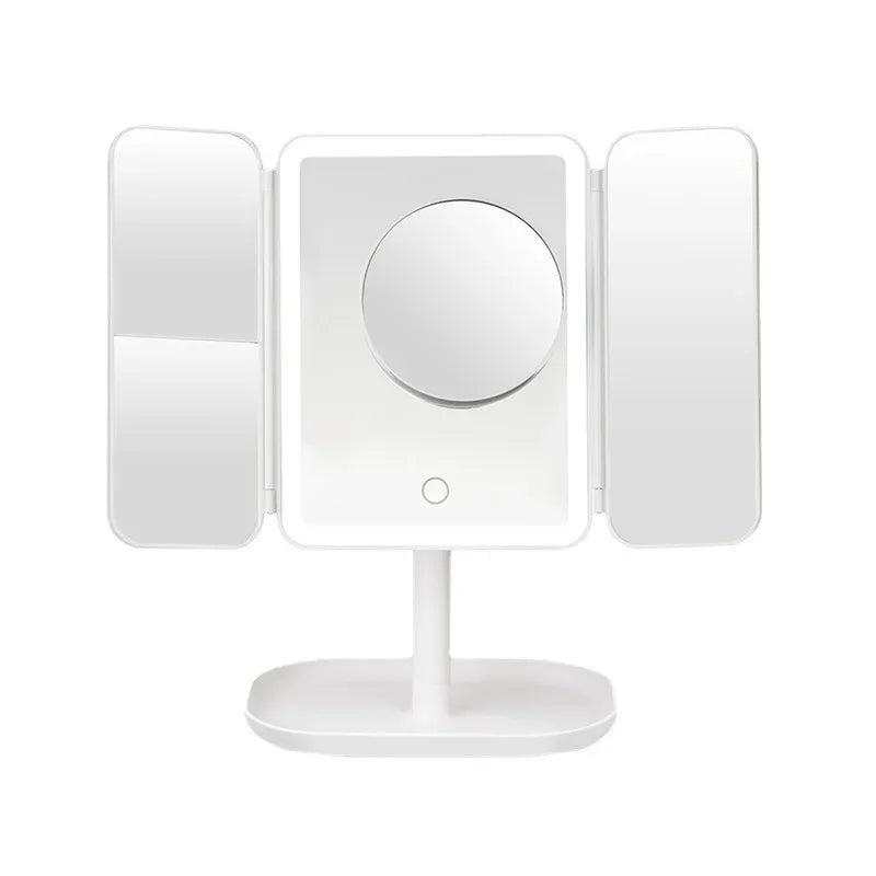 Trifold Makeup Mirror LED Lights