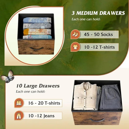 13 Drawers Storage Dresser