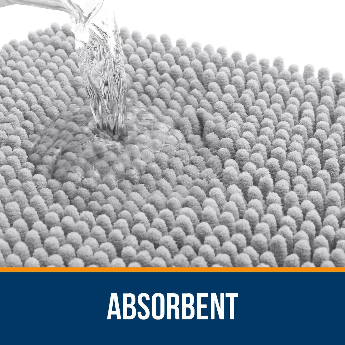 Chenille shaggy bath rug, view 5