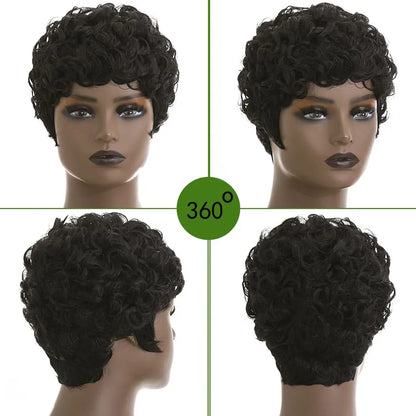 Short Pixie Wigs for Black Women Short Black Curly