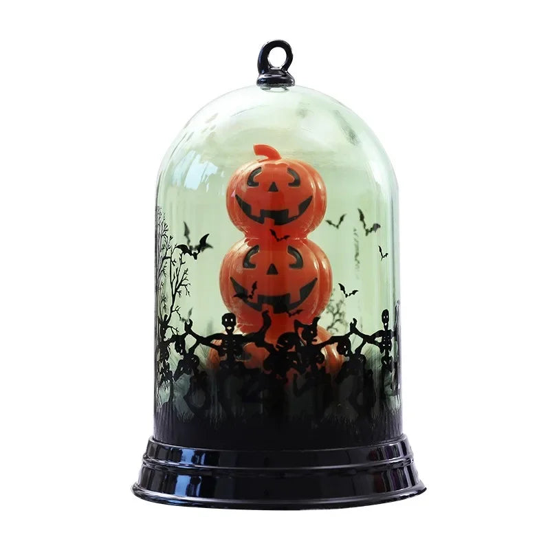 Halloween pumpkin witch lampshade