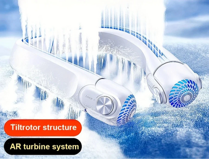 Rechargeable wearable neck fan for outdoor activities