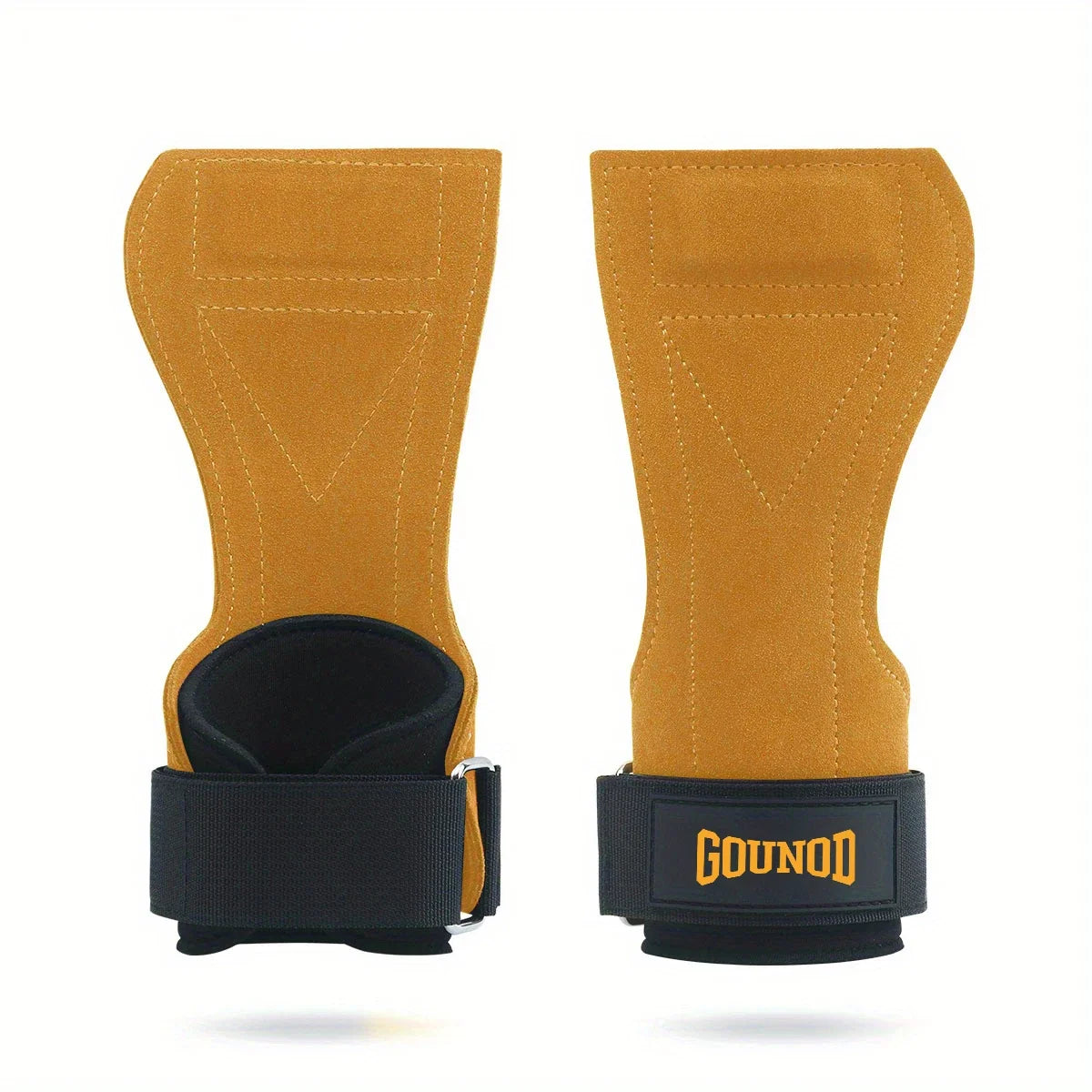 Leather weightlifting wrist straps, view 3