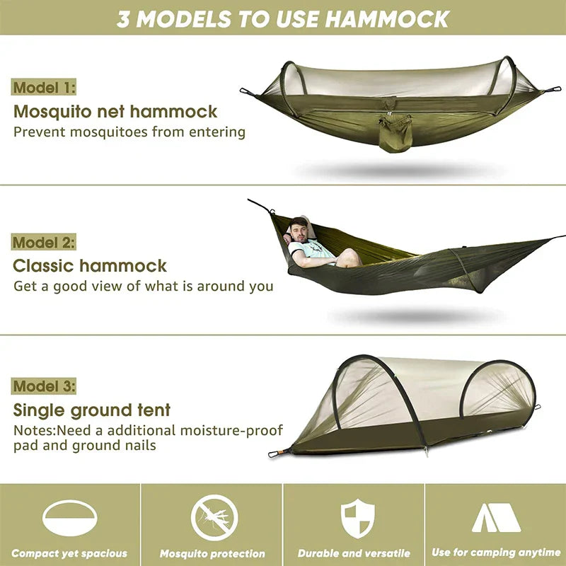 WESTTUNE Outdoor Camping Hammock with Net