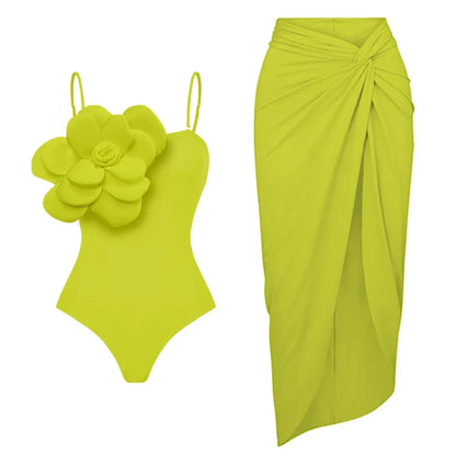New Flower One Piece Luxury Swimsuit
