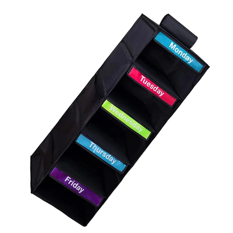 5 Side Pockets-Weekly Clothes Organizer