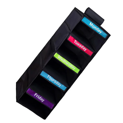 5 Side Pockets-Weekly Clothes Organizer