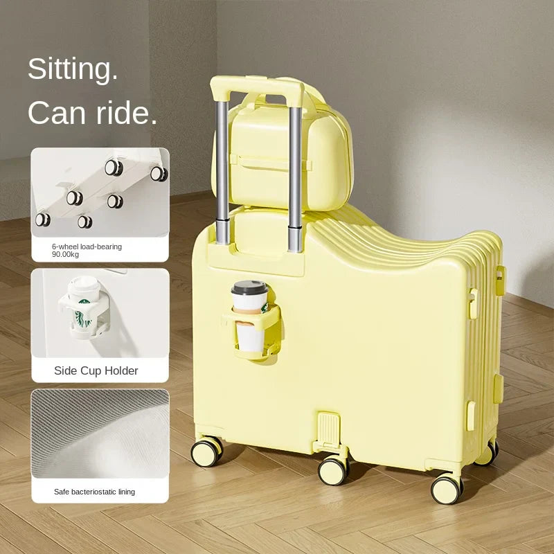 Children's Luggage Set with USB Cup Holder