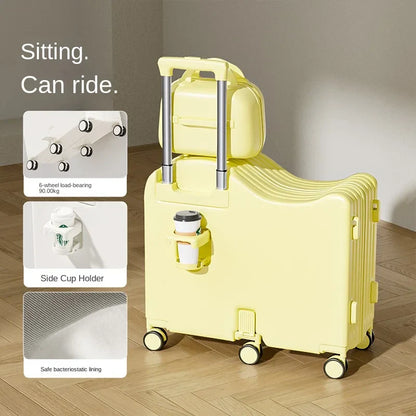 Children's Luggage Set with USB Cup Holder