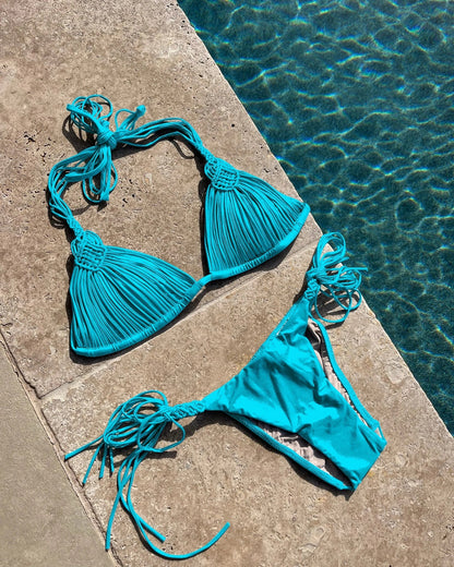 Ruched Triangle Brazilian Bikini in 13 Colors