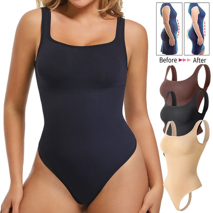 Seamless Tummy Control Shapewear with Thong Butt