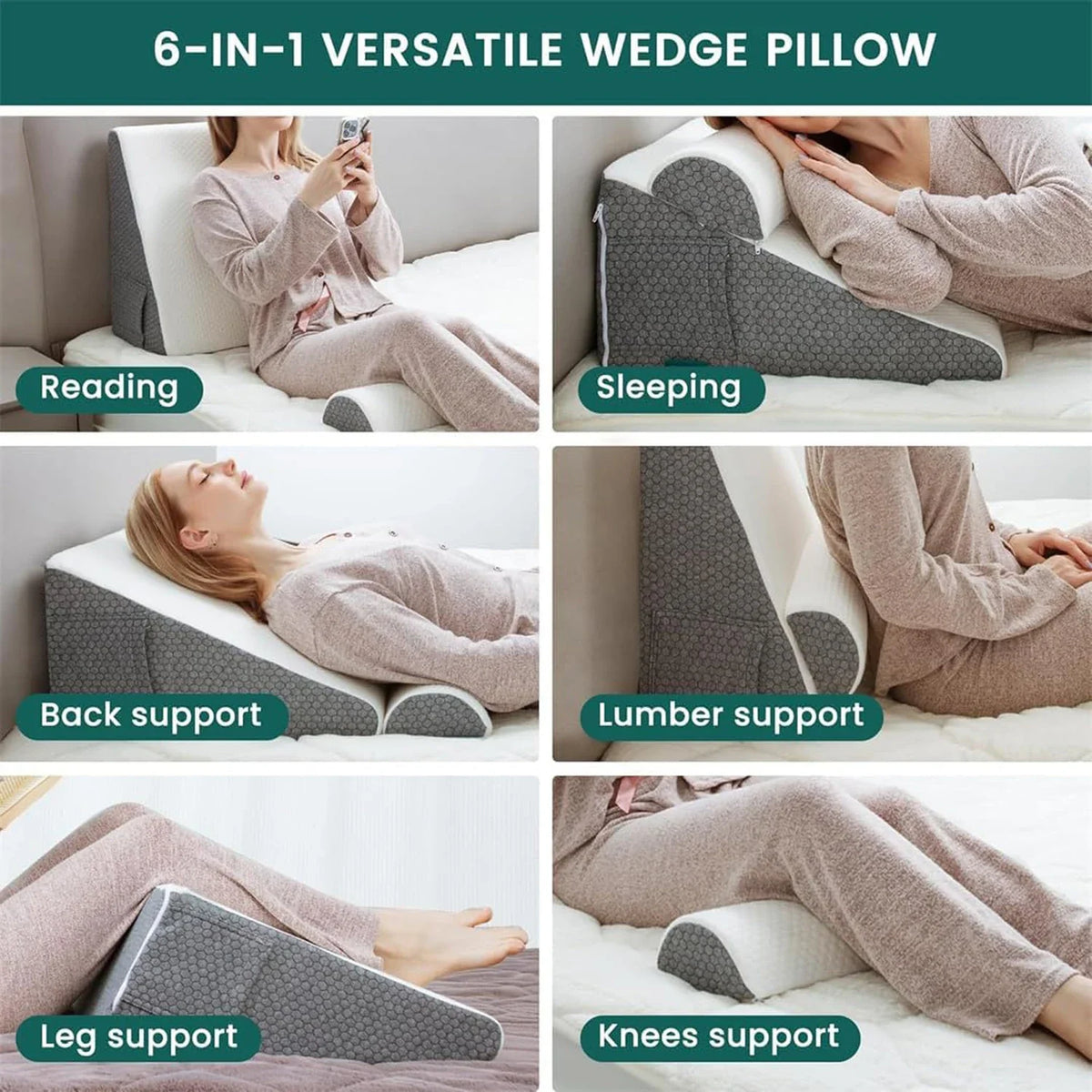 Memory foam wedge pillow, view 5