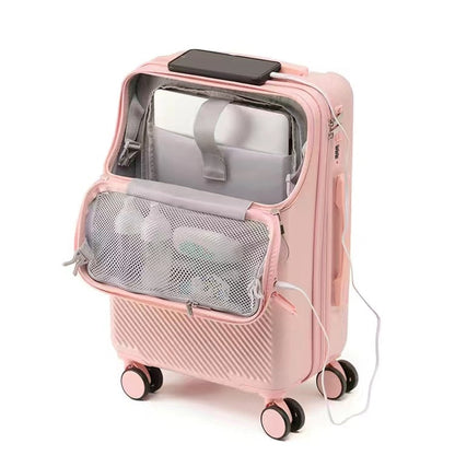 ABS spinner suitcase in Pink