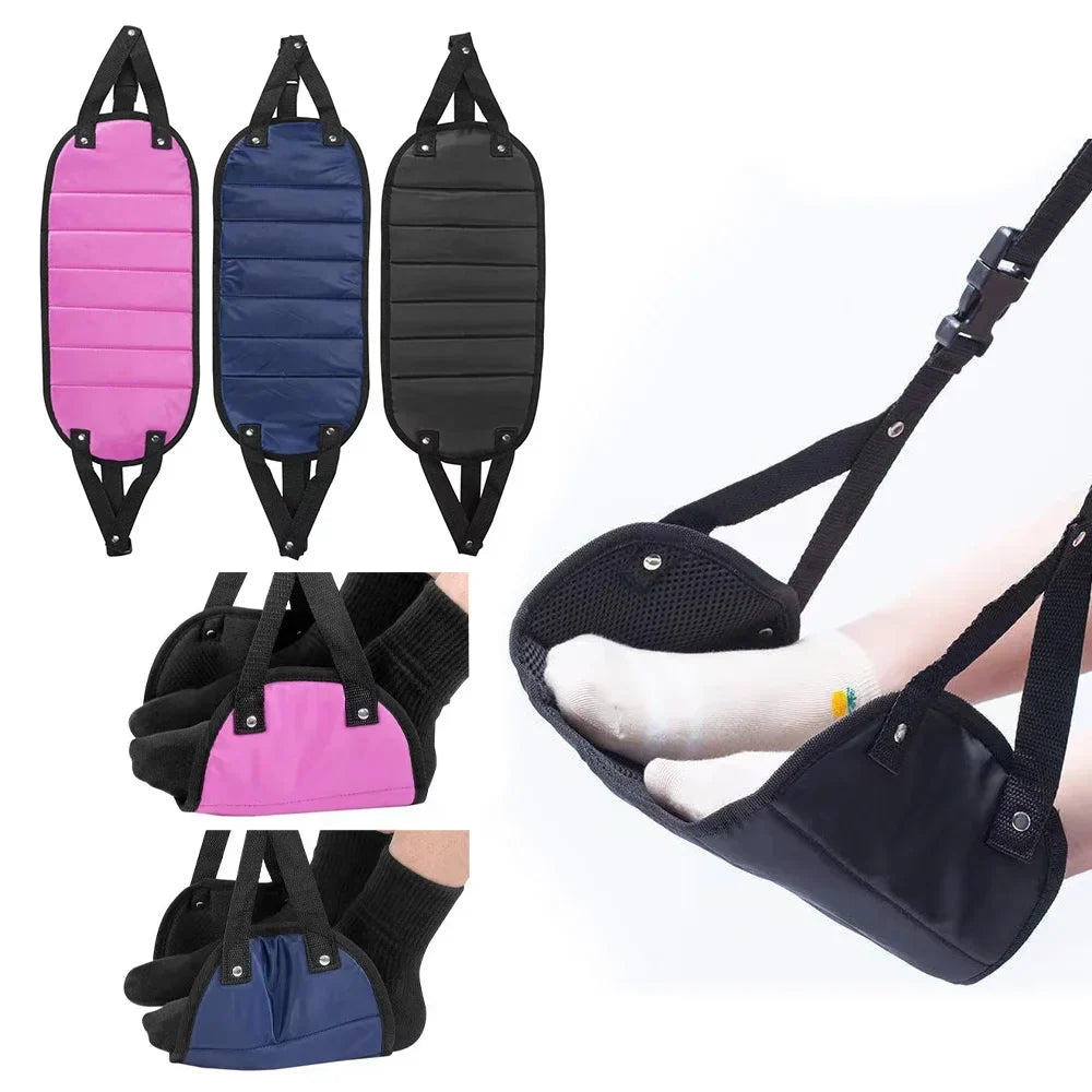 Hanging airplane foot hammock in black, pink or blue