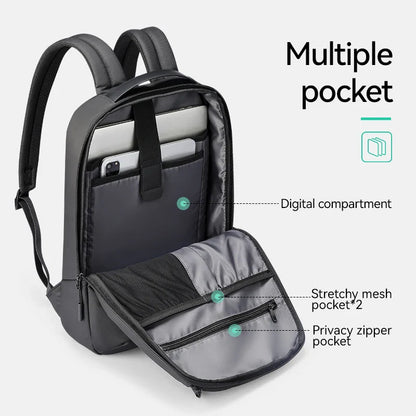Slim men's laptop backpack, view 3