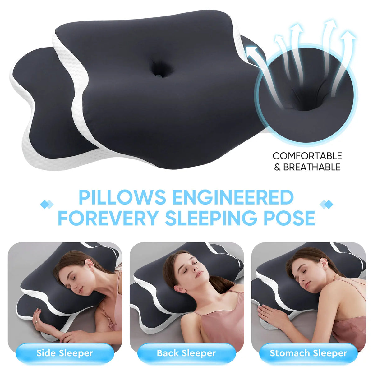 Ergonomic Cervical Memory Foam Pillow