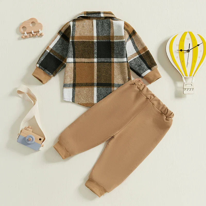 Baby Boy 2 Piece Plaid Set