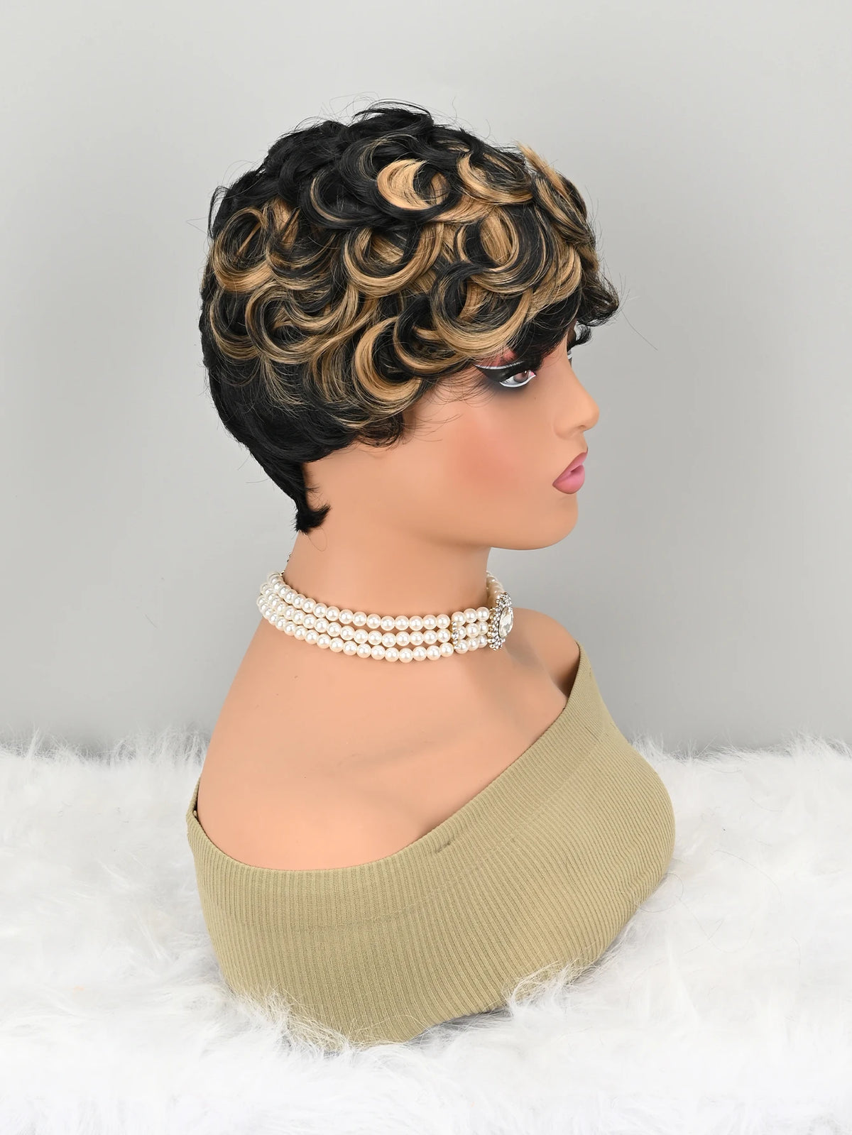 Short Pixie Wigs Short Brown Black