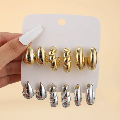 Cross-Border minimalist C-earrings