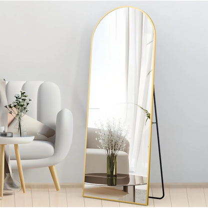 Full Length Arch Floor Mirror with Stand