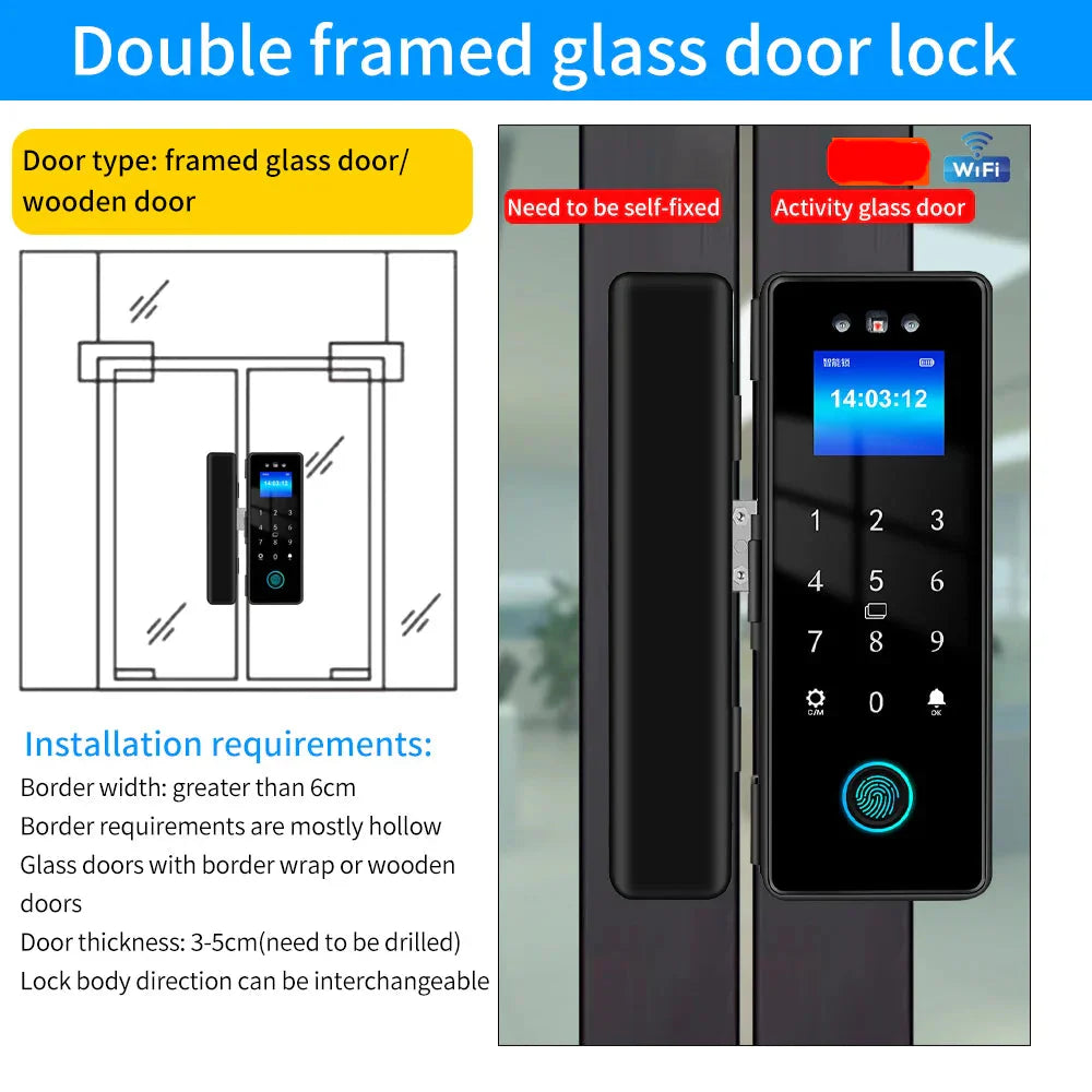 3D Face Recognition Smart Glass Lock
