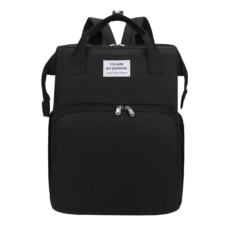 Mother Baby Leather Travel Backpack