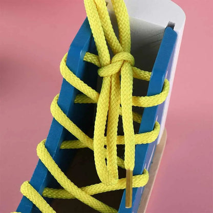 Lacing Sneaker Wooden Shoelace Toys