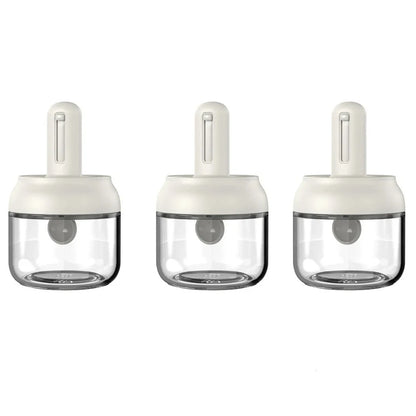 Glass Seasoning Bottle With Telescopic Spoon