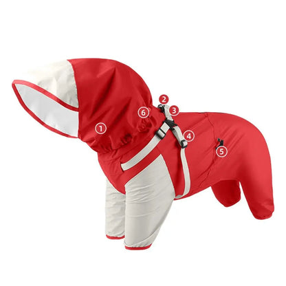 Waterproof Reflective Dog Raincoat