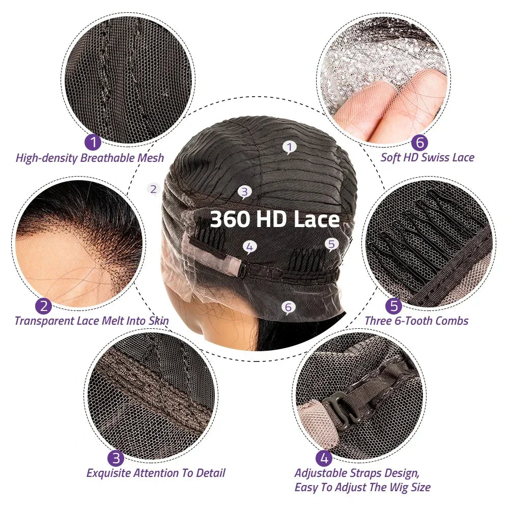 Body Wave Glueless Lace Frontal Wigs