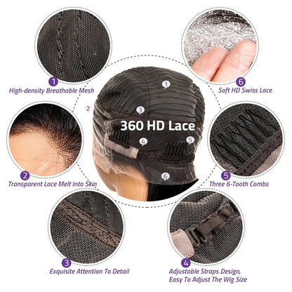 Body Wave Glueless Lace Frontal Wigs
