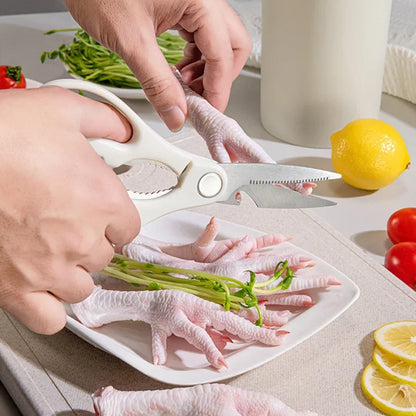 White kitchen knife set, view 5