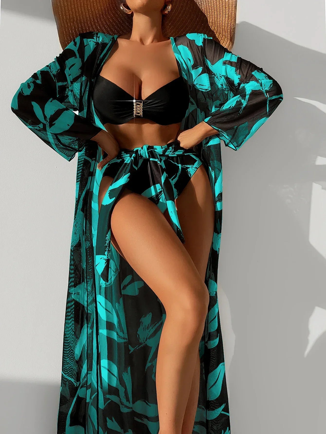 Three Pieces Bikini & Cover Up
