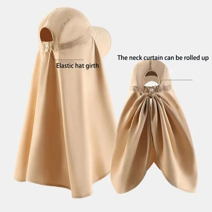 Sun hat with neck cape, view 2