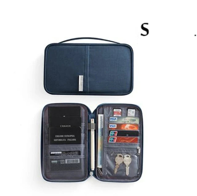Family passport holder in navy, small