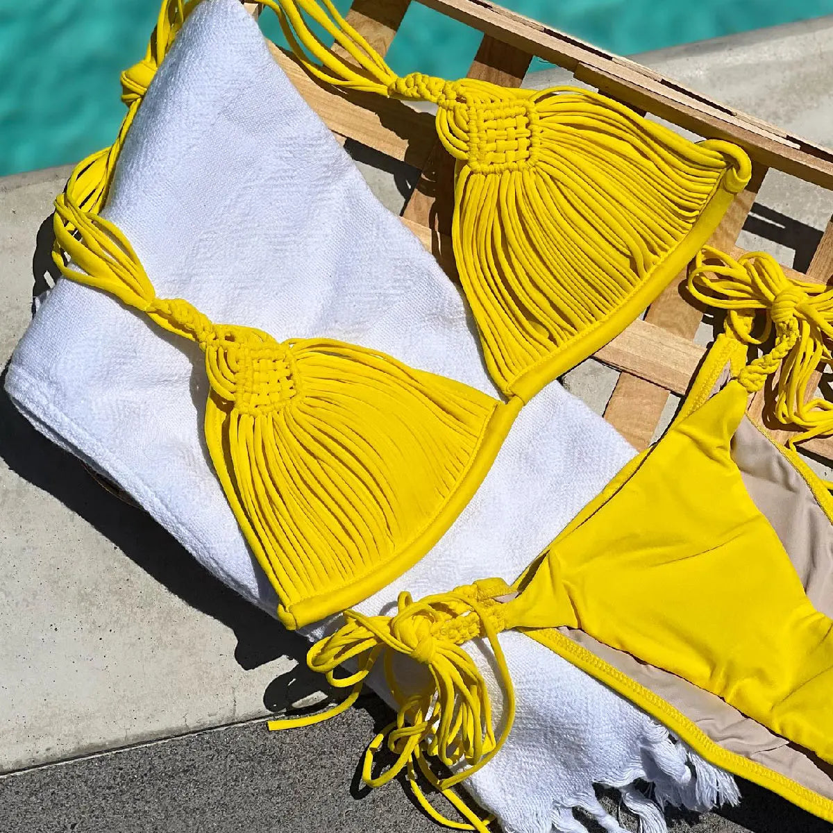 Ruched Triangle Brazilian Bikini in 13 Colors