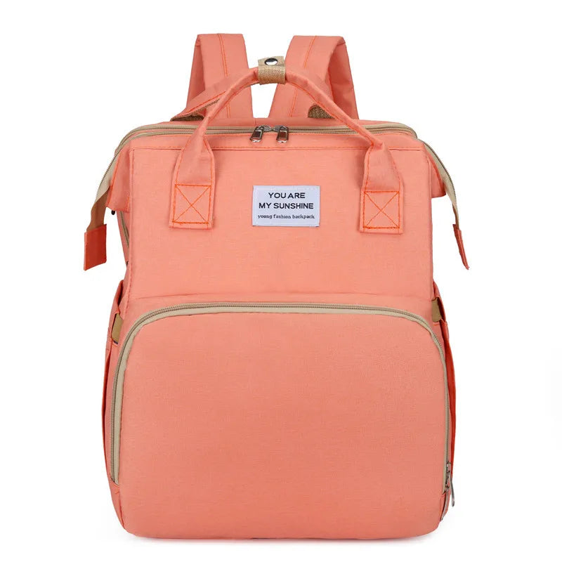 Mother Baby Leather Travel Backpack
